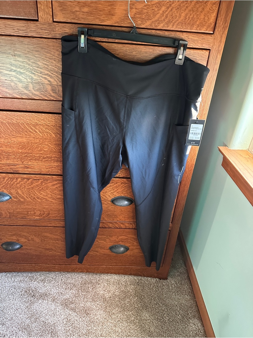 Peloton Black High-Rise Leggings with Side Pockets